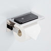 P045 Bathroom Toilet Paper Holder with Shelf with Hook