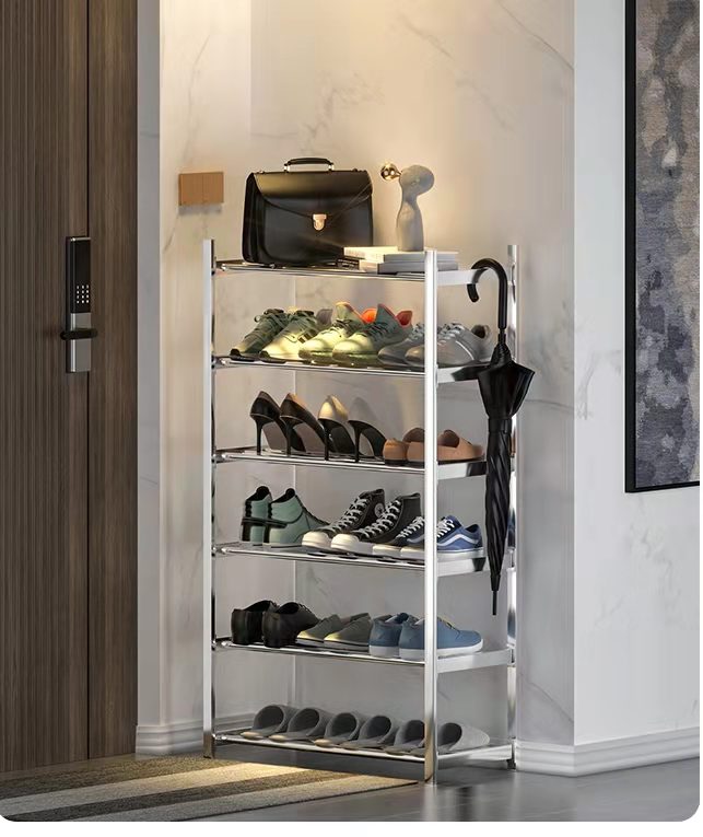 Helpful Shoe Shelves for Home storage Easy To Assemble Black Shoe Rack