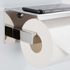 P045 Bathroom Toilet Paper Holder with Shelf with Hook